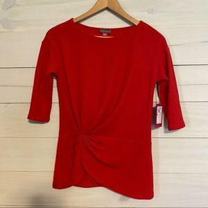 VINCE CAMUTO 3/4 length sleeve reed blouse sz XXS